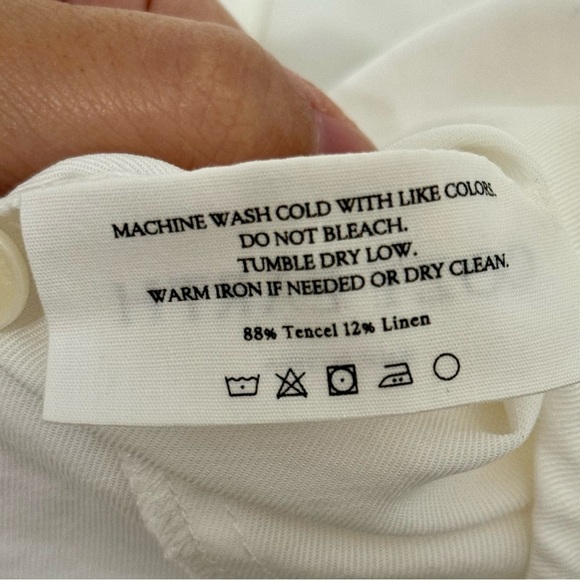 Cozy Earth Men's White Coastal Comfort Mock Neck Short Sleeve Button Down Sz L - Picture 8 of 10